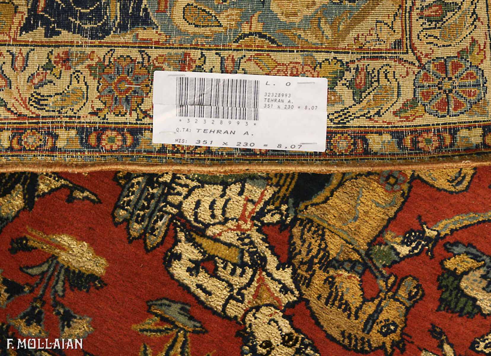 Semi-Antique Persian Tehran Carpet n°:32328993